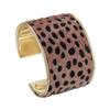 Metal Wide Bangle Leopard Print Bangles Exaggerated Cuff Bangles  European Style