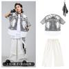 Kids Hip Hop Dance Outfit Set Boys Girls Streetwear Performance Costume With Accessories