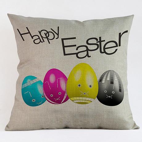 Easter Egg Little Cute Rabbit Pattern Car Cushion Cover Easter Gift Sofa Decorative Living Room Throw Pillow Case Cojines