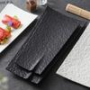 Solid Color Stone Pattern Ceramic Sushi Plate Irregular Long Strip Plate Sashimi Plate Dessert Dish Molecular Cuisine Tableware