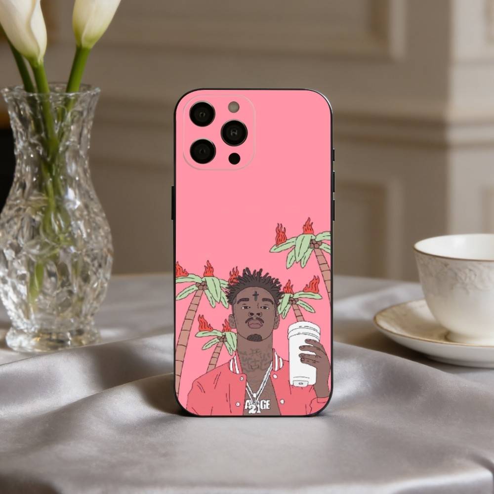 Крутой рэпер 21 S-Savage-E Чехол для телефона для iPhone 17,16,15,14,13,12,11 Plus,Pro Max,XS,Мягкий силиконовый черный чехол