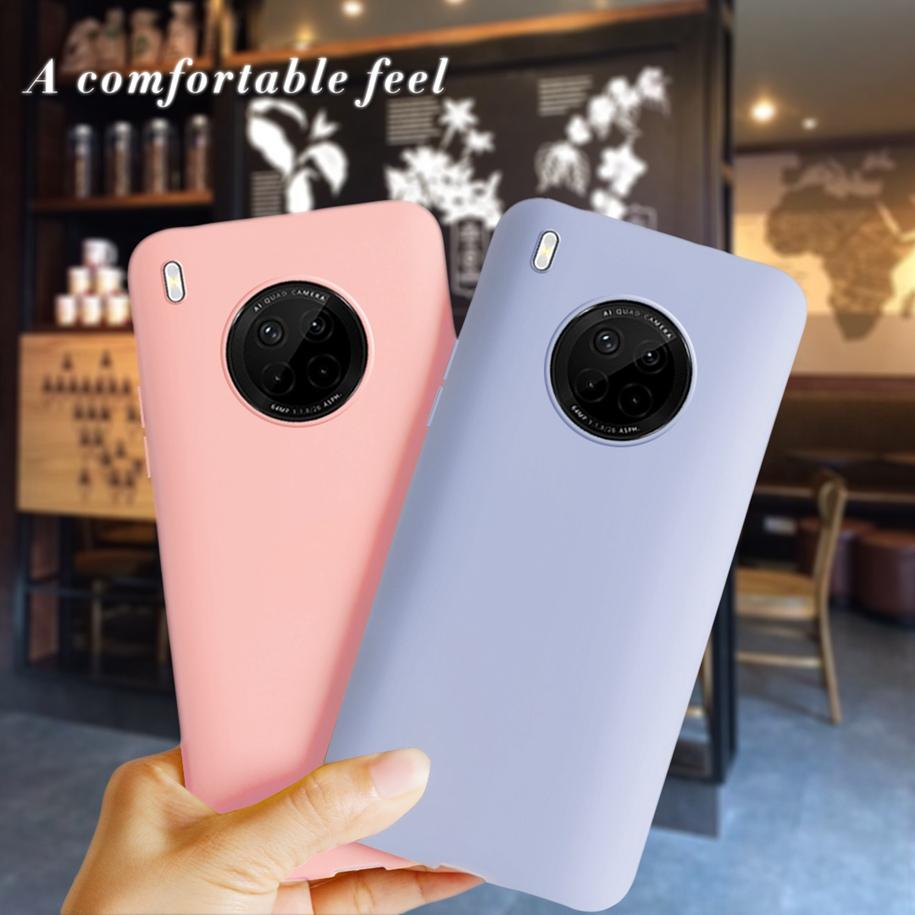 Простой силиконовый чехол яркого цвета для Huawei Y9A 2020 Чехол FRL-22 FRL-23 HuaweiY9a Чехол для мобильного телефона на Huawei Y9A Y 9A Мягкий чехол