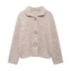 Kaslead New Arrival Women's Clothing Fashion Style Fashion with Flower Buttons Knitting Cardigan 9598175