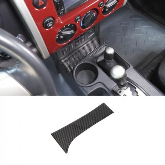 Мягкая накладка-стикер на центральную консоль под рычаг КПП из углеродного волокна для Toyota FJ Cruiser 2007-2017
