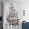 Adventure Vintage Ship Rudder Tulle Sheer Curtains for Living Room the Room Bedroom Kitchen Decoration Voile Organza Curtains