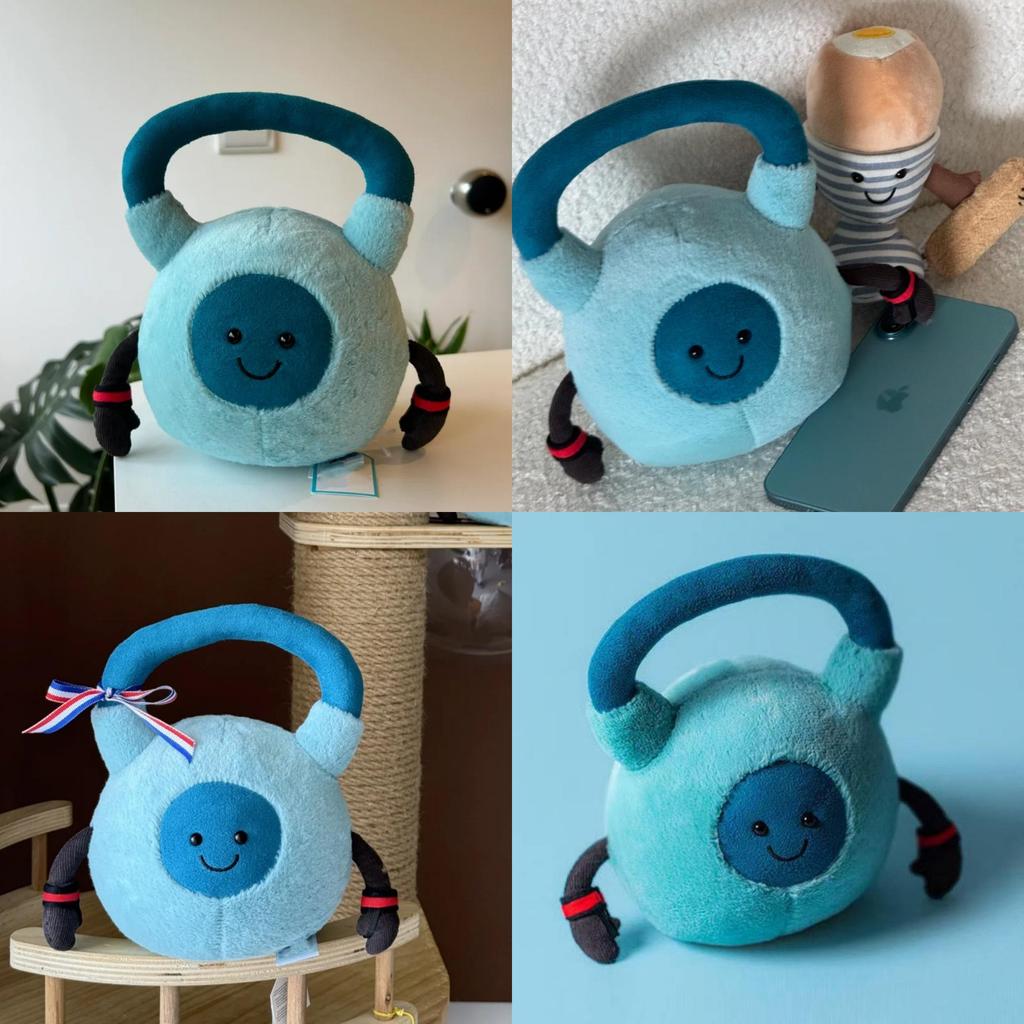 Amuseables Jellycat Гантель для тренировок Плюшевая игрушка с мягким коротким плюшем Для подарка и коллекции
