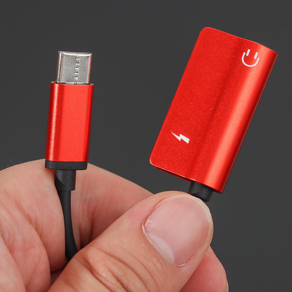 3.5mm Cable Charging Headphone Splitter Type C Earphone Adapter Charge Audio 2 In 1 AUX Audio Line