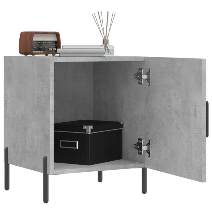 Maison Exclusive - Tables de chevet 2 pcs gris béton 40x40x50 cm bois d’ingénierie