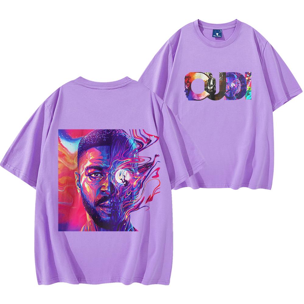 Футболка Cudi Man on The Moon Американский рэпер Мужская Женская С коротким рукавом Уличная одежда Хип-хоп Топы Одежда Y2K Подарки для фанатов