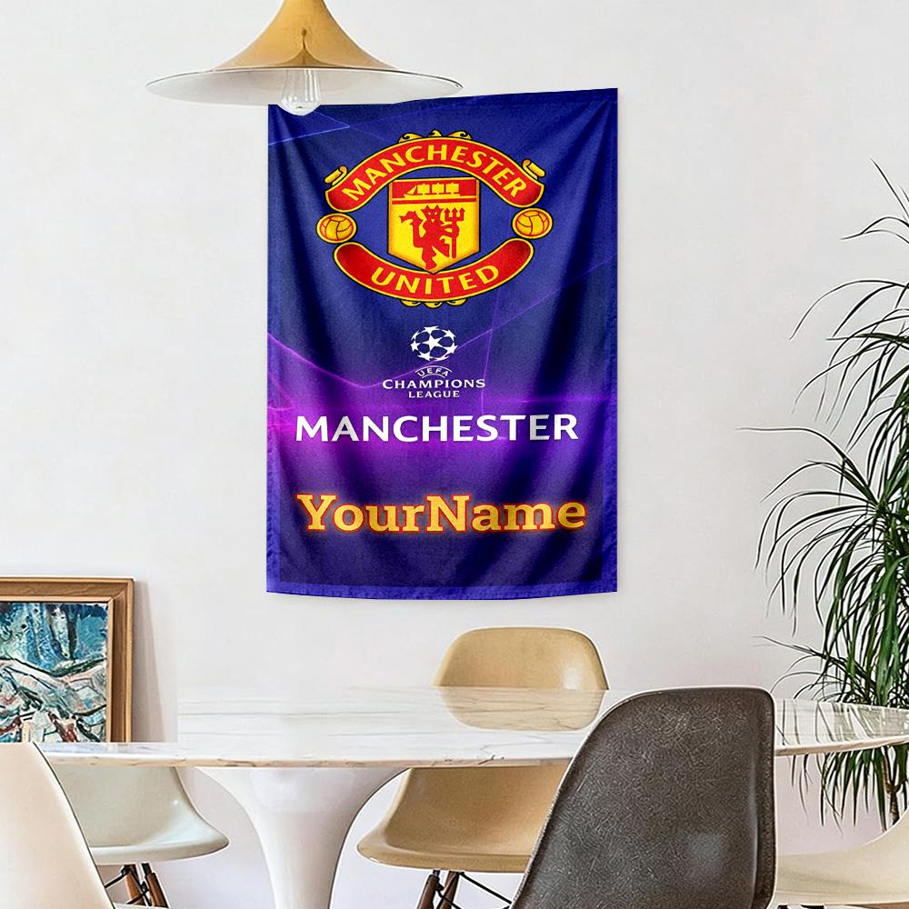 Manchester Custom Your Name Wall Decor Tapestry Art For Pet Memorial Birthdaywedding Party Backdrop Family Gift