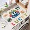Cartoon Diatomite Washing Machine Mat Absorbent Quick Dry Floor Pad Top Load Front Washer
