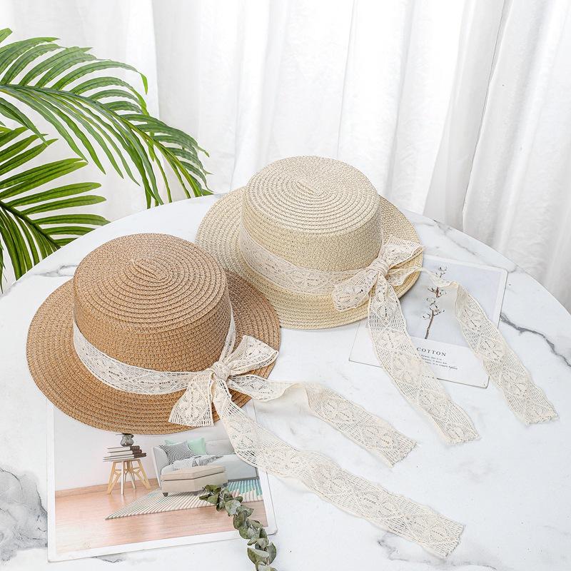 Spring summer children's hat summer princess sun hat baby sun hat girls lace straw hat cool hat
