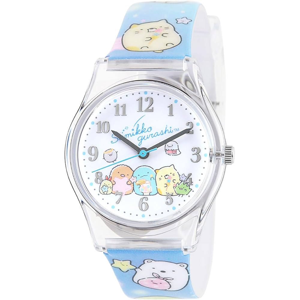 Sumikko Gurashi Прозрачные Пластиковые Часы Милый Дизайн Детские Аксессуары