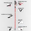 Lightweight Collapsible Trekking Pole Five-fold Walking Stick for Hiking Camping Backpacking
