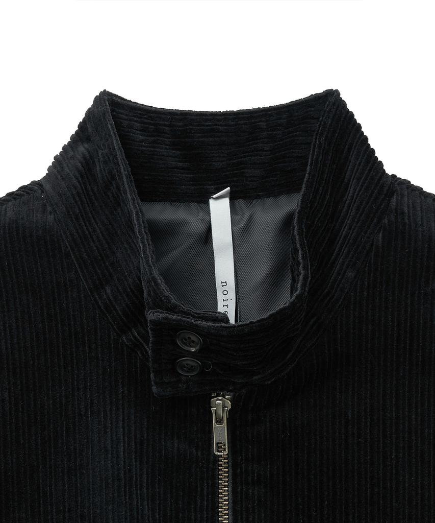 NOIRER Multi-Whale Corduroy Harrington Jacket (Black)