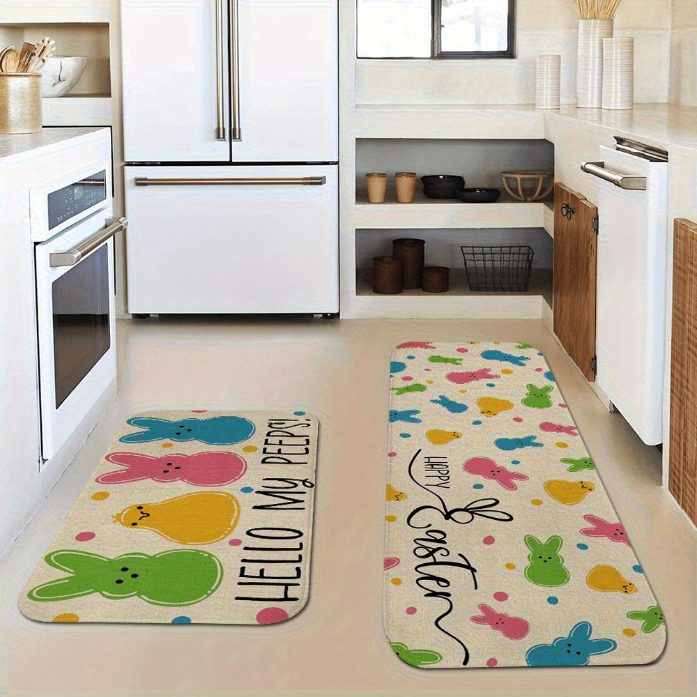 Easter Bunny Carpet Bedroom Living Room Dining Room Flannel Floor Mat Door Mat Festive Atmosphere Porch Entrance Anti Slip Rug