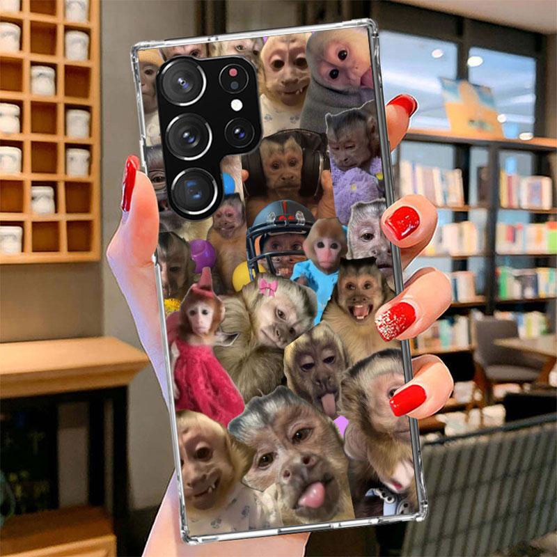 Monkey Memes Phone Case For Samsung Galaxy S26 S25 Edge S24 Ultra S23 S22 Plus S21 S20 FE Soft Fundas Shell Galaxy S25 S24 S23 S