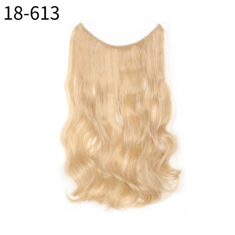 XINRAN Invisible Wire No Clips In Hair Extensions Invisible Fish Line Hairpieces Straight Wavy Hair Extensions