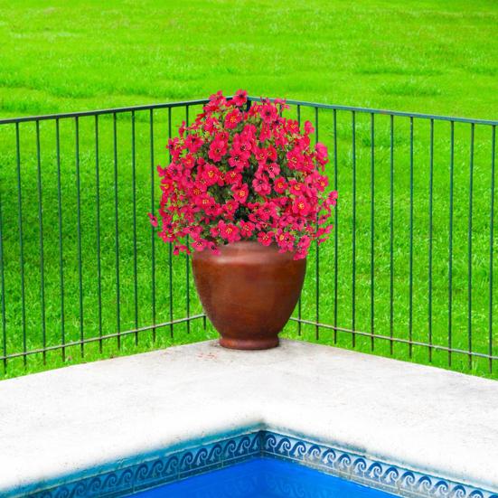 1/2 шт искусственный фиолетовый цветок с колышком устойчивый к ультрафиолетовому излучению искусственный пластиковый цветок шип для внутреннего и наружного сада крыльца патио свадебное украшение для вечеринки