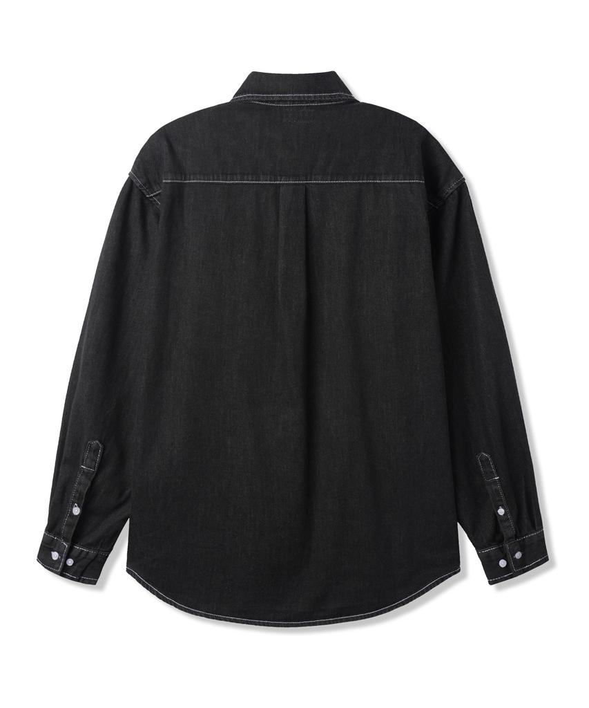 ALVINCLO [De Luxe] One Pocket Oversized Denim Shirt Dlx1279