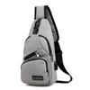 Fashion Sling Bag Men's USB Rechargeable Chest Bag Small Backpack Daypack