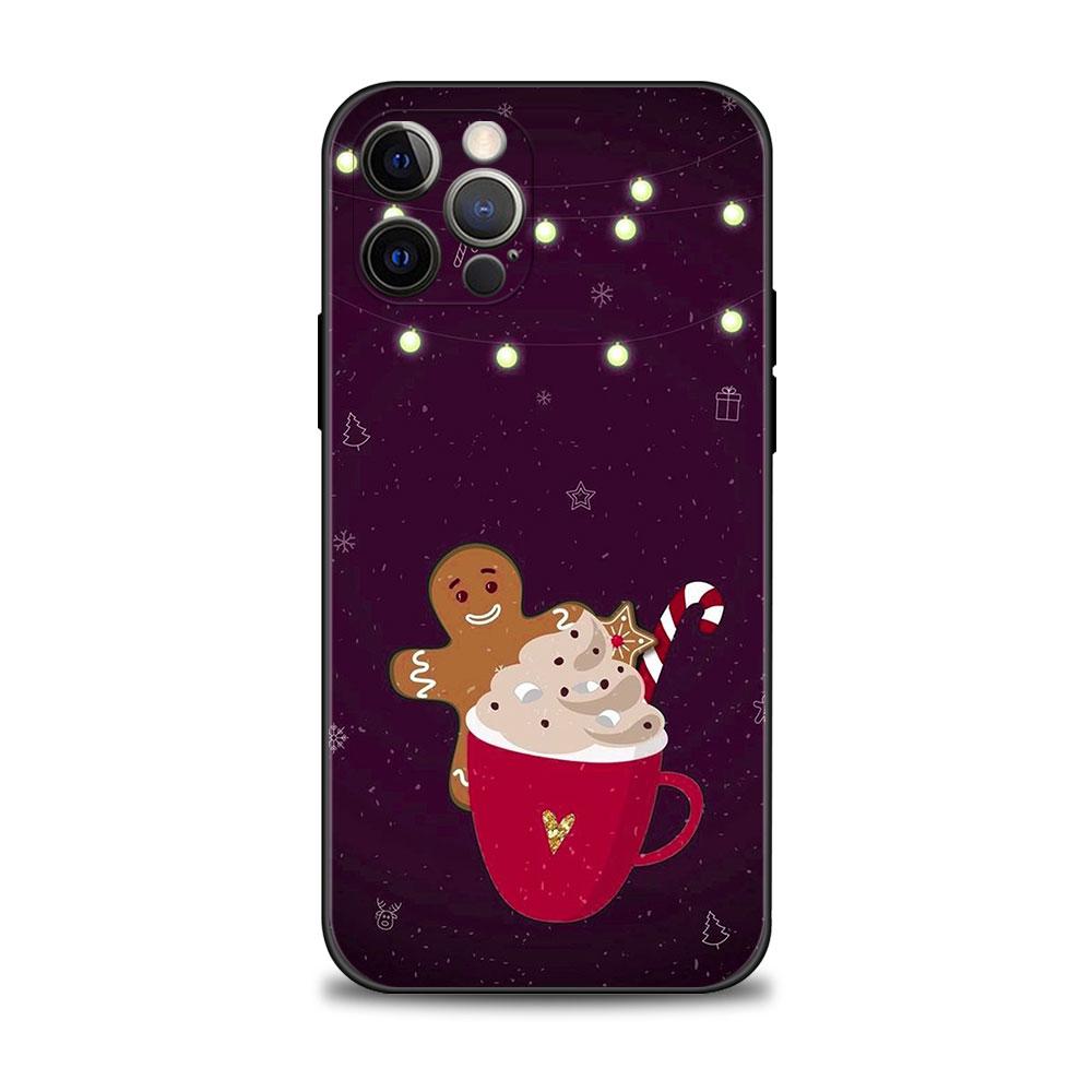 Мягкий силиконовый чехол для телефона для iPhone 14 13 12 11 Pro Max 6 6S 7 8 Plus X XS XR 12 13 Mini Shell Рождественская елка с оленем