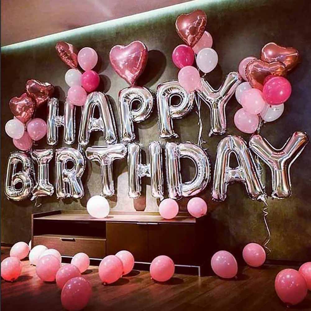 16-дюймовые шары с буквами Baby Happy Birthday из алюминиевой фольги, воздушные шары, украшения для вечеринки, детские шары на день рождения