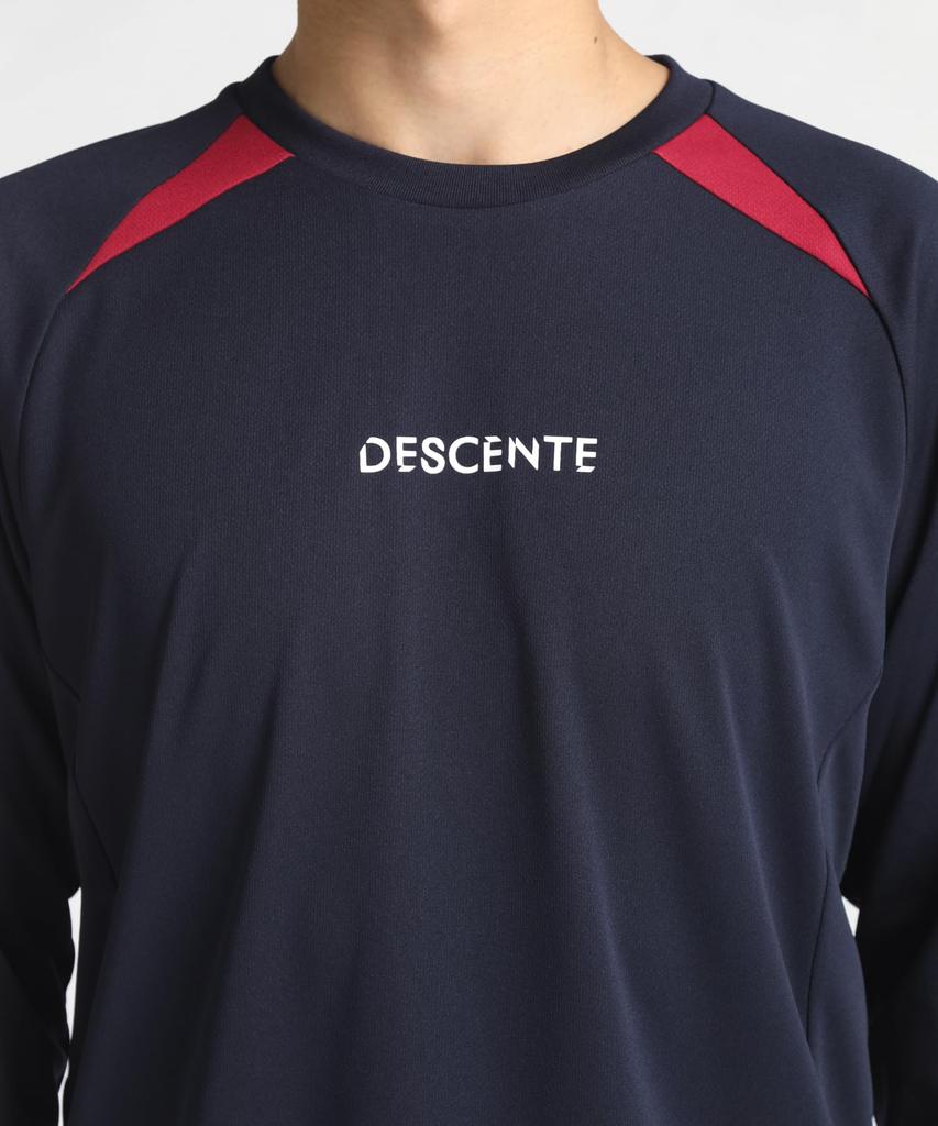 DESCENTE Волейбольная футболка с длинным рукавом Easy Arm Flying Yuki темно-синяя, Движение, Прием, Исикава,