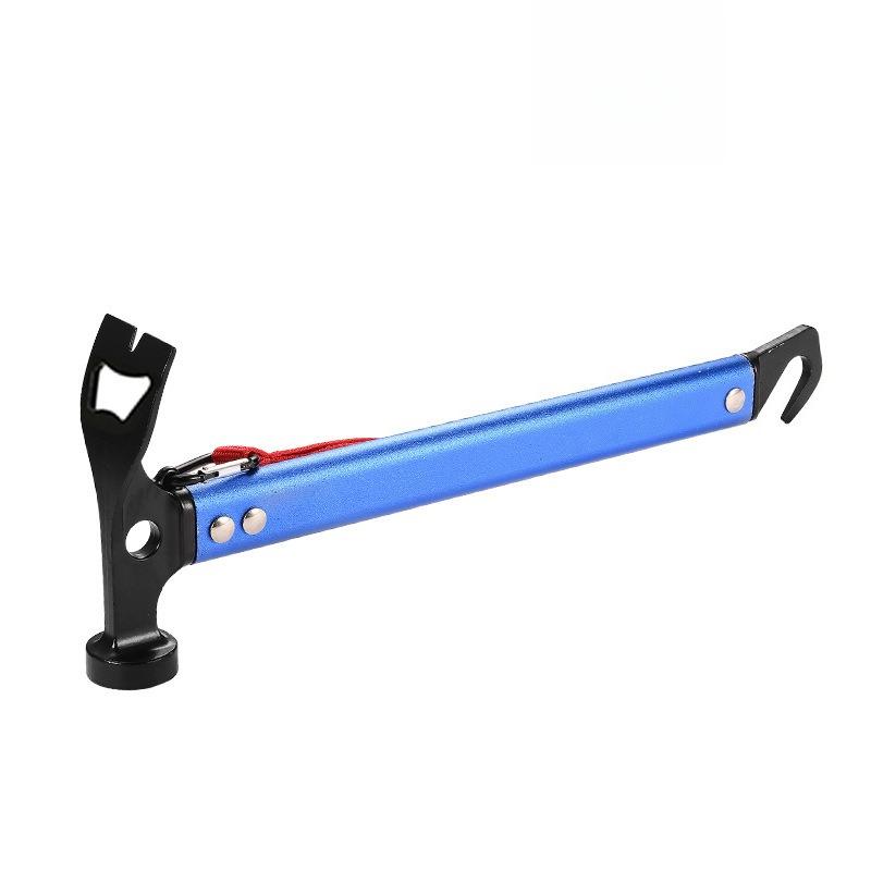 1 шт. уличный молоток с рукояткой из алюминиевого сплава, экстрактор колышков для навеса, молоток для колышков для кемпинговой палатки, многофункциональный молоток для альпинизма и кемпинга