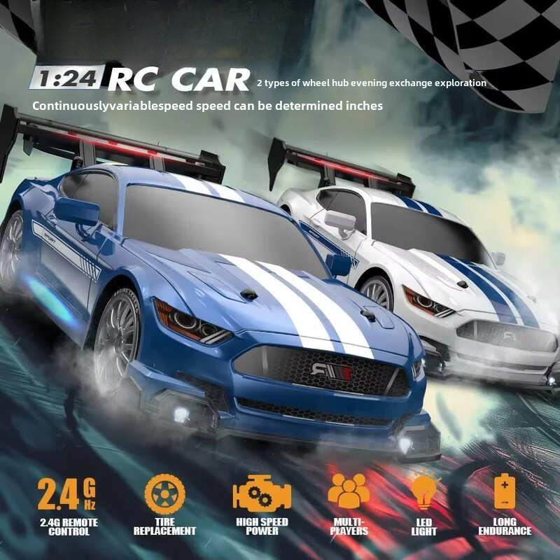 Новая гоночная машина AE86 RC Drift Racing 1/24 4WD 30 км/ч с высокой скоростью и подсветкой 2.4G радиоуправляемая модель автомобиля для гонок, игрушек для мальчиков в подарок