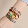 BLINGBAY женский браслет, новый красочный императорский камень, креативный кожаный многослойный браслет ручной работы с бисером, браслет для девочек, вечерние ювелирные изделия на день рождения, подарок