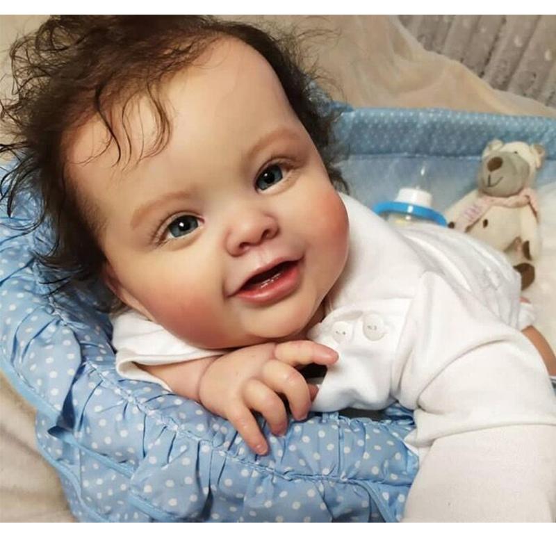 Две версии Reborn Baby, 50 см/60 см, 3D-краска, мягкая силиконовая реалистичная кукла для кожи, игрушка для малышей с сосудистыми венами