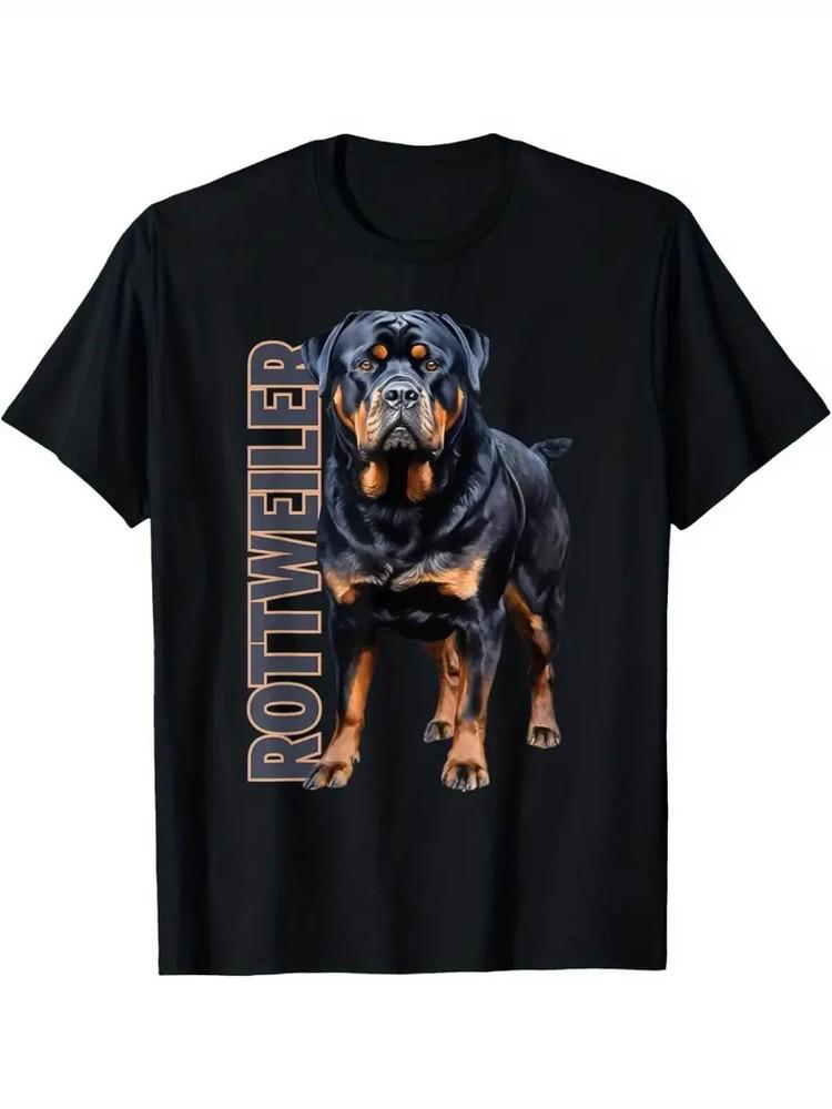 Rottweiler Watercolor Themed Men039;s T-Shirt Unisex T-Shirt