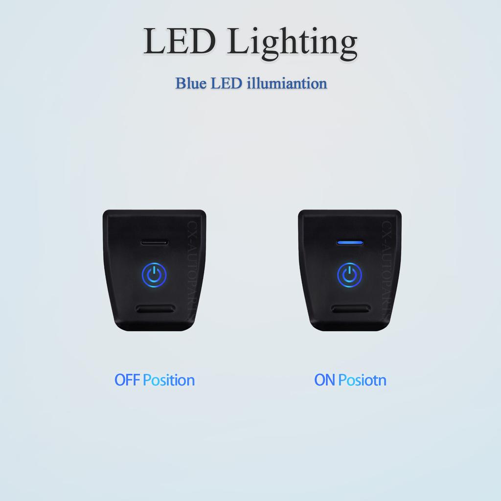 Blue LED Push Switch Interior Light Camera Power ON OFF for Toyota Wilanda RAV4 XA50 2020-2022 Dash Center Console Accessories