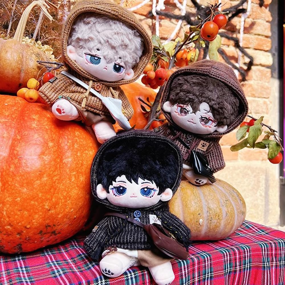 Nianniyhouse 10 см 15 см 20 см Мягкая одежда Шерстяная парка Брюки Рюкзак Очки Кожаная обувь Костюм с цветными блоками Одежда для кукол из хлопка Нарядная одежда (Тьма