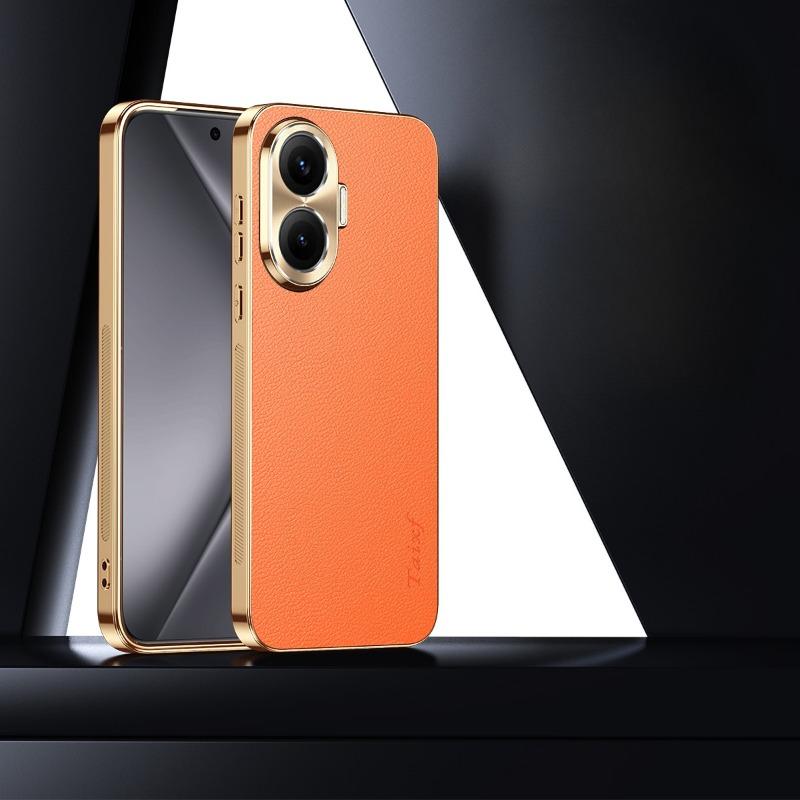 Case For Redmi Turbo 4 Leather Plating Shockproof Cover For Note 14 13 Pro + Plus 12 Turbo Texture Lichee Pattern Cases Bumper