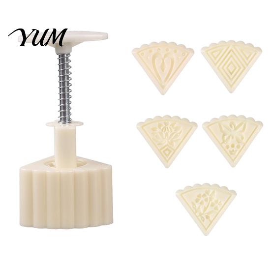 Professional Pastry Embosser Dual-Head Mold, 2-in-1 DIY Baking Press Tool for Mooncake Kitchen Supplies Holidays Cookie Cake, Detachable ABS