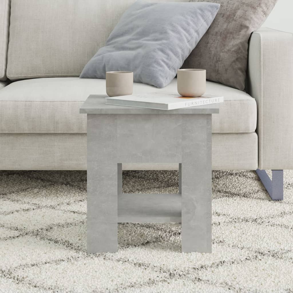 Coffee Table Concrete Grey 40 x 40 x 42 cm Engineered Wood