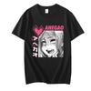 Vintage Anime Cartoon Tees Hentai 2023 Women Clothes Gothic Tshirt Streetwear Alt Loose Tops Korean Summer Black T-shirt Fernan