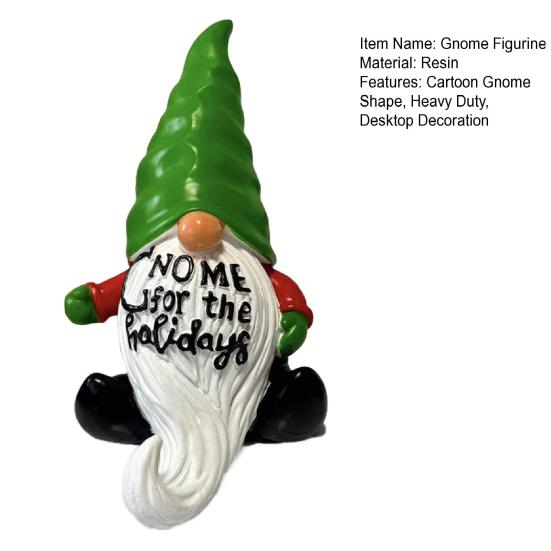 Christmas Gnome Figurine Cartoon Sitting Faceless Dwarf Resin Statue Sculpture Home Office Desktop Decoration Ornament