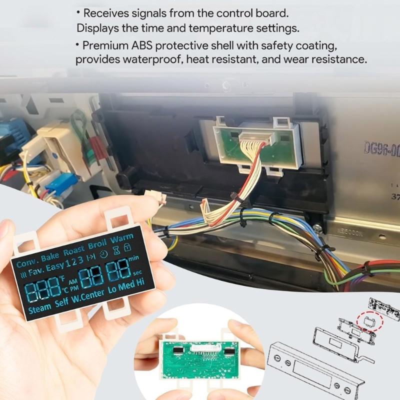 Replacement LED Panel DE07-00129A LED Screen Plastic Texture Suitable for Select Oven/Stove Models Easy Installation
