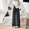 Black Wide-leg Pants Women's Spring and Autumn New High-waisted Loose Straight-leg Pants
