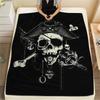 skeleton Print Flannel Blanket,High quality Comfortable for All Seasons,Home Decor,Warmth and Comfort,Perfect for Christmas Gifts
