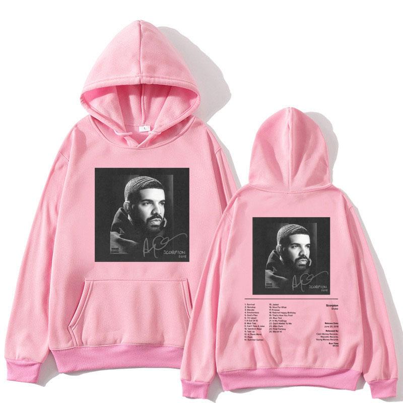 Rapper Drake Scorpion Music Album Print Hoodie Men Women Hip Hop Retro Hooded Oversized Casual Sweatshirts Hoodies Streetwear