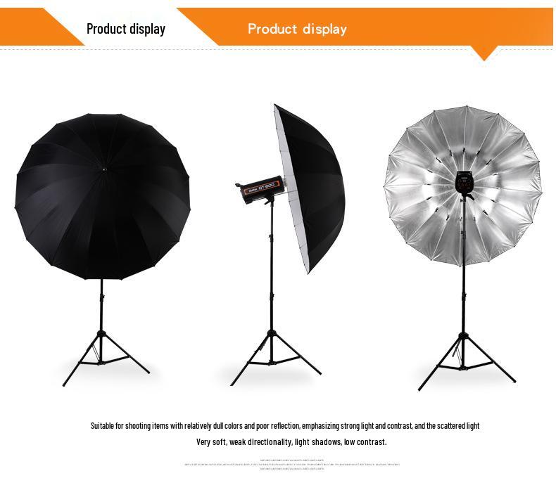 Godox 60" Черно-белый и Черно-серебристый Софтбокс-отражатель-зонт 150 см для студийного портретного освещения
