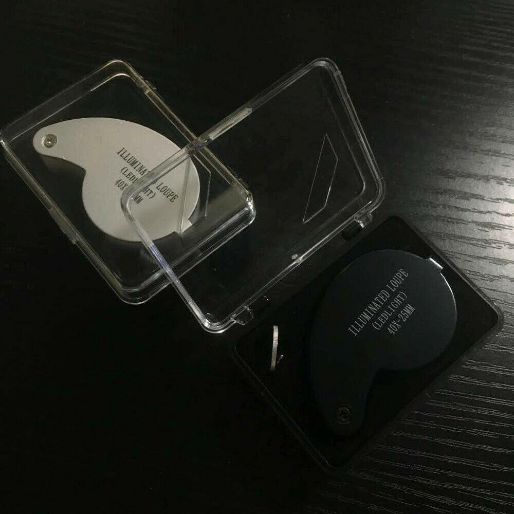 Portable Mini Handheld LED Loupe Jewelers Eyeglass Magnifying Jewelry Magnifier