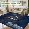 Crystal Velvet Square Rug Custom NameMAN Truck Pattern Non Slip Home Floor Decor Rug