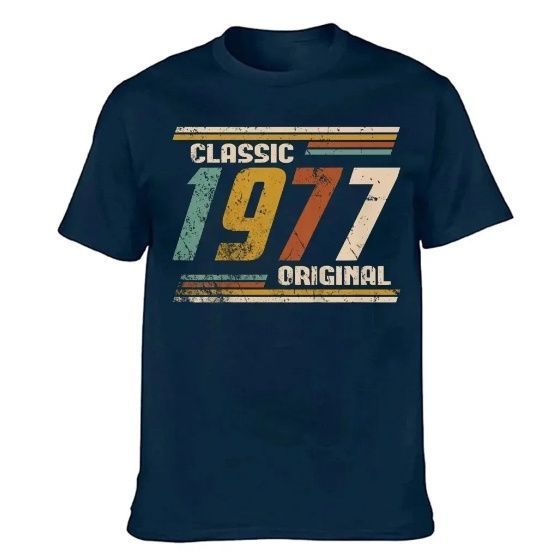 Original in 1977 - 46 Classic T-shirt for Men, Short Sleeve, Streetwear, Birthday Gift, Summer Style