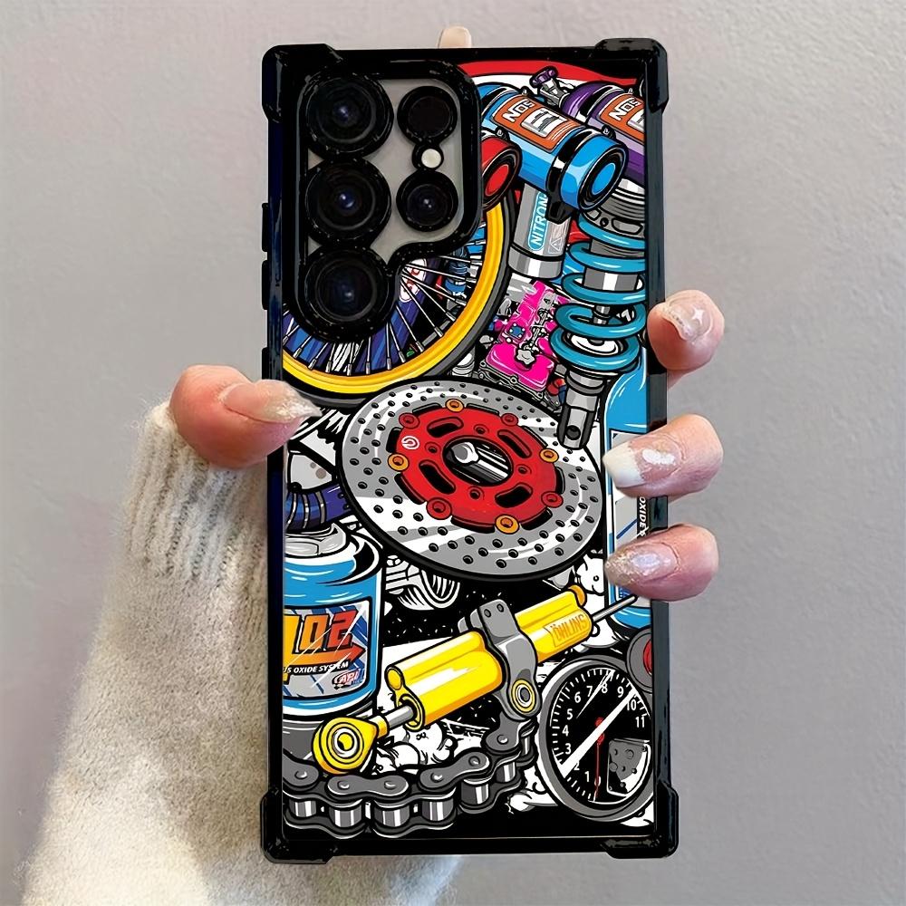 Аксессуар механический узор чехол для телефона подходит для Galaxy S25 UltraДля Xiaomi 14 ProДля Redmi Note 13Для POCO X6 PRO противоударный