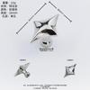 Four Point Star Cabinet Knobs Zinc Alloy Modern Minimalist Furniture Handles Gloss Silver Compact Star-Shaped Drawer Pulls